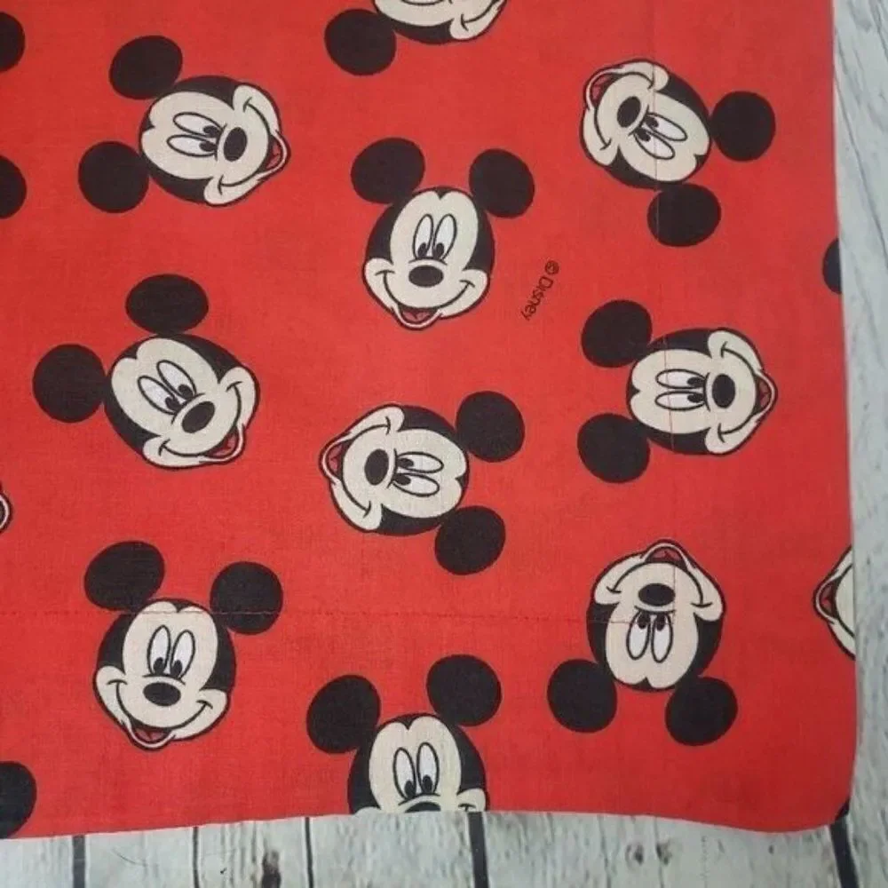 Vintage Disney Mickey Mouse Red Pillowcase